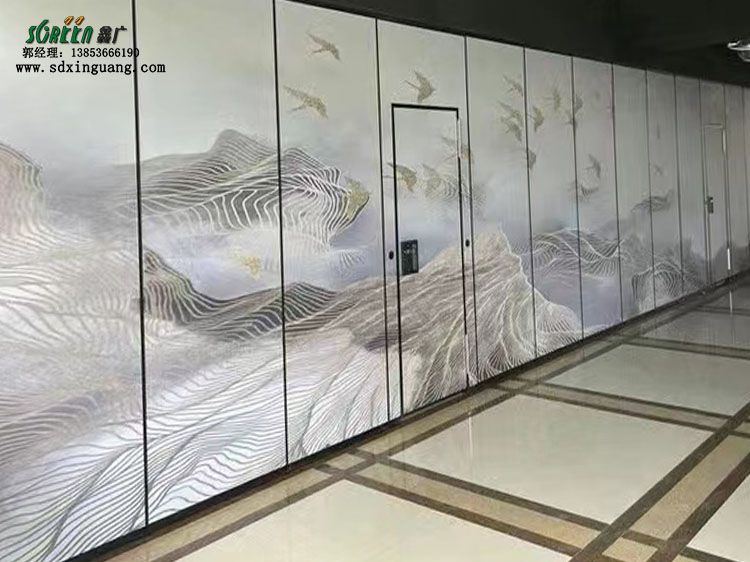 濰坊活動隔斷廠家酒店活動隔斷墻，展廳折疊推拉門，移動屏風(fēng)高隔